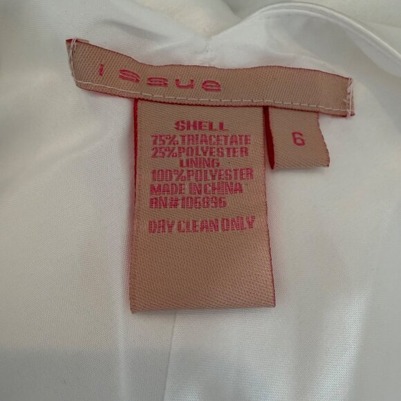 Issue New York Satin V-Neck Gown White Size 6 NWT - Picture 3 of 3